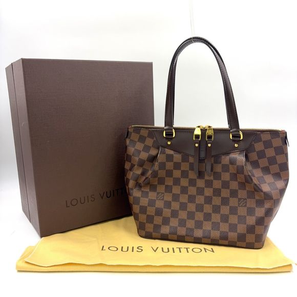 Louis Vuitton Westminster PM Damier Ebène Damier Ebène Leather X PVC Brown Tote - Picture 14 of 14